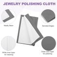 thumbnail image 3 of Uxcell 3.2"x3.2" Jewelry Cleaning Cloth, 2 Pack Double-Sided Fleece Polishing Cloth for Gold, Silver and Jewelry, Light Gray/Dark Gray, 3 of 6