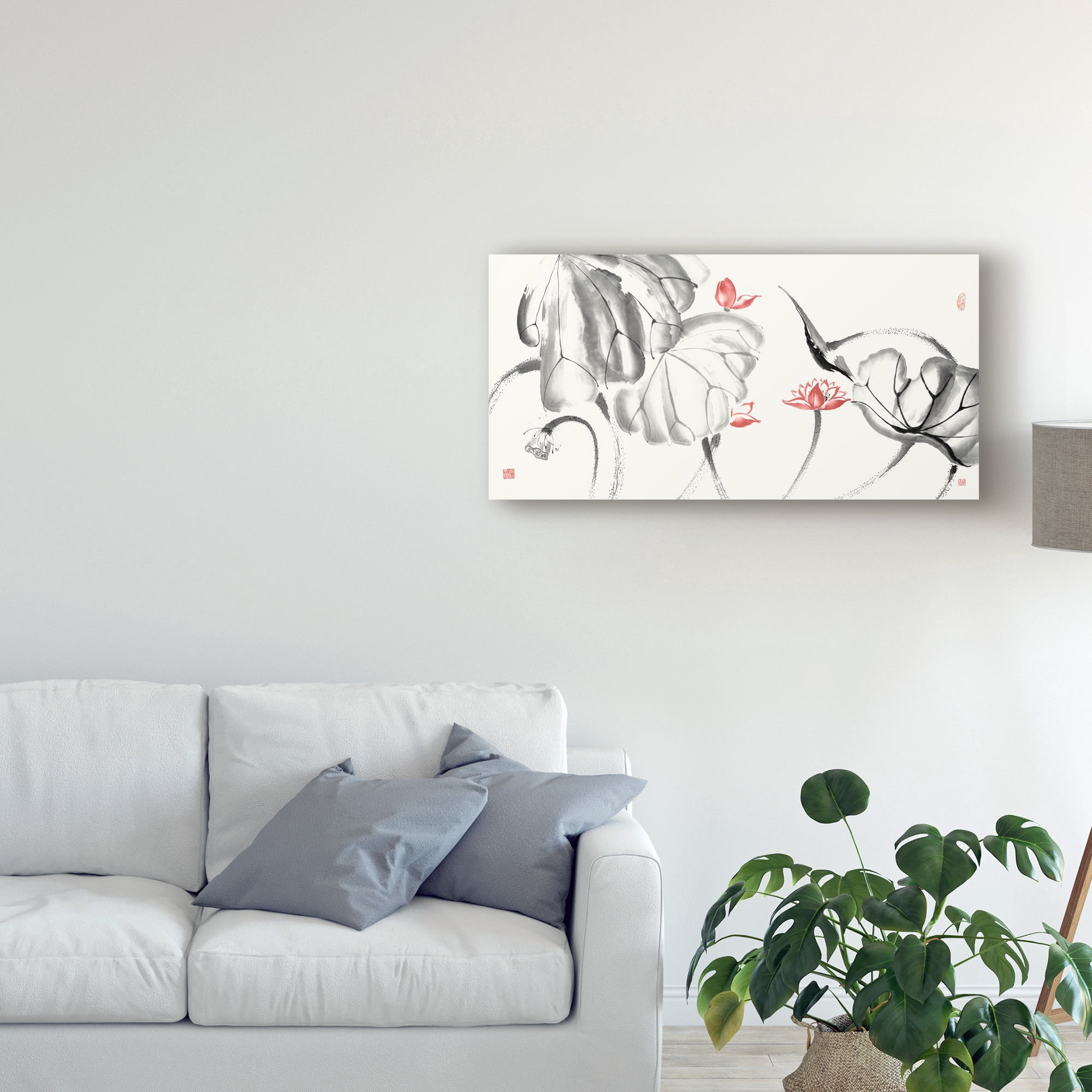Trademark Fine Art 'Lotus Study with Coral III' Canvas Art by Nan Rae