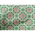 thumbnail image 4 of oneOone Cotton Cambric Green Fabric Artistic Flower & Shapes Geometric Sewing Fabric By The Yard Printed Diy Clothing Sewing Supplies 56 Inch Wide, 4 of 4