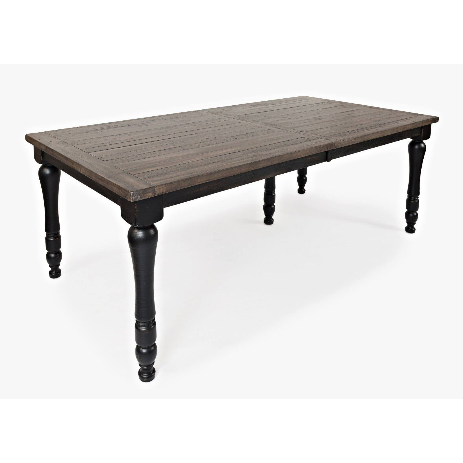 Jofran Madison County Rustic Reclaimed Pine Farmhouse Rectangle Extension Dining Table