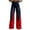 Red, variant on Bovemsi Wide Leg Pants Woman High Waist Patterned Lightweight Loose Fit Casual Colorful Trouser Jeans Travel Pants