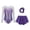 Dark Purple, variant on FEOYA Girls' Gymnastics Leotards 3 Piece Kid Long Sleeve Dance Unitards Ballet Outfit Activewear Bodysuit with Skirt Hairband 11-12 Years Pink