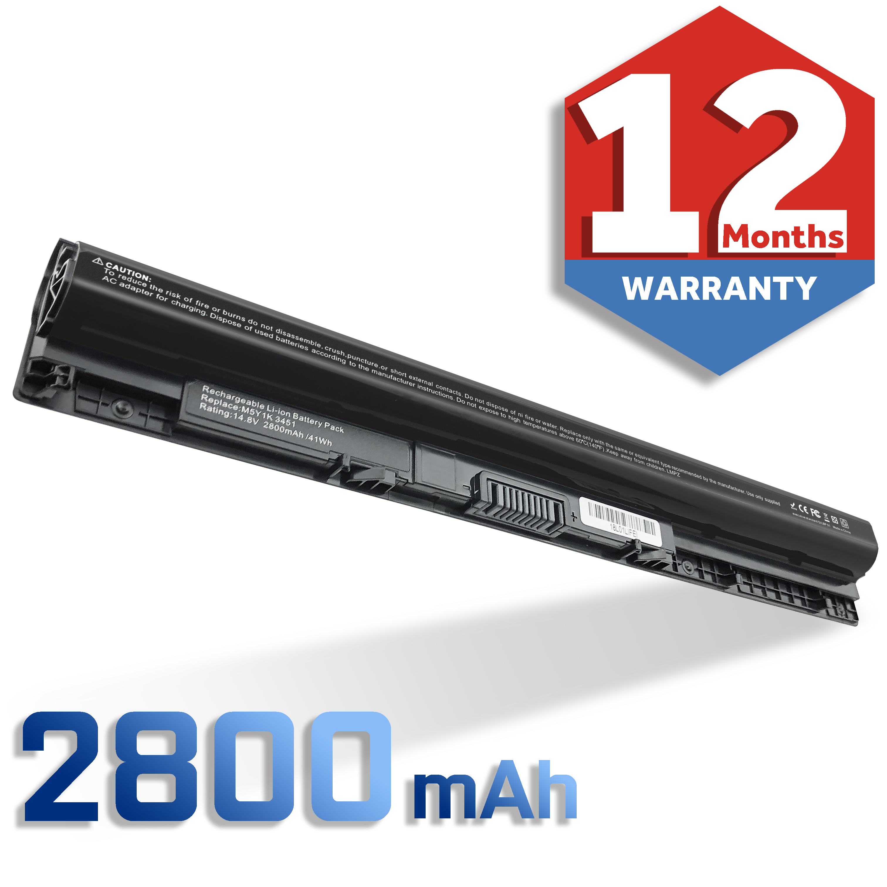 XCMRD Replacement Battery For Dell Inspiron 15 3000 Series – 3531, 3537, 3541, 3542, 3543 – 40Wh, 4-Cell, 14.8V