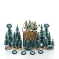 thumbnail image 3 of 55Pcs Artificial Frosted Sisal Christmas Tree Wood Base Crafts Mini Pine Tree, 3 of 10