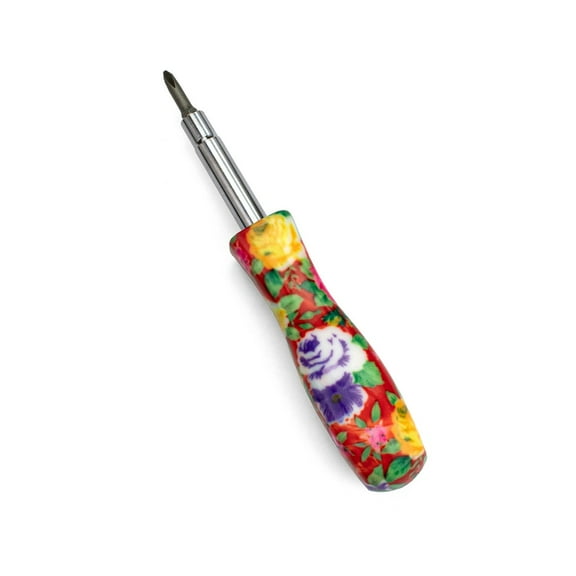 ENKAY - 6 in 1 Screwdriver, Floral Multifunction Screwdriver Tool with Flower Patterns