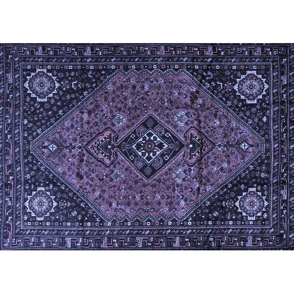 Ahgly Company Indoor Rectangle Persian Blue Traditional Area Rugs, 5' x 7'
