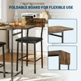 thumbnail image 2 of Juiluna Dining Table Set for 2, 3-Piece Expandable Bar Table and Chairs Set, with Storage Shelves and Wine Rack, Small Kitchen Dining Set for Living Room, Apartment, 2 of 9