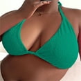 thumbnail image 5 of JJHGVB Bikini Top Bathing Suit Tops Triangle Bag Plus Size Beach Bikini Large Backless Swimsuit Top For Women Swim Suit Tops Push Up Swim Top Green L, 5 of 8