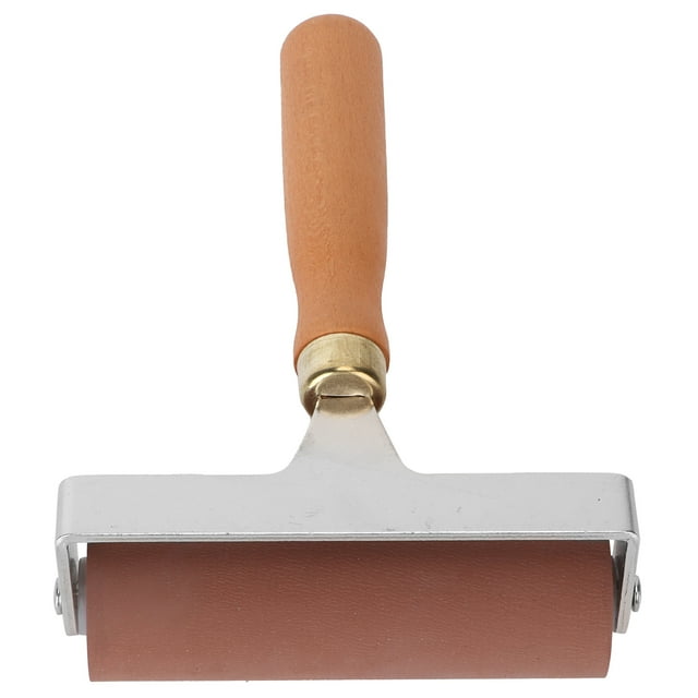 Deluxe Soft Rubber Brayer, Practical Brayer Roller For Printmaking Elasticity With 3 Sizes For Gluing Application