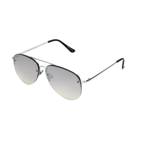 Foster Grant Men's Silver Mirrored Aviator Sunglasses XX04