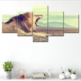 thumbnail image 2 of TISHIRON 5PCS Framed Canvas Wall Art Set,50"x24" Roar Lion Canvas Art Decor, 2 of 7