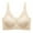Beige, variant on Bras for Women No Underwire, Push Up Bra, Solid Color Backless Bra Seamless Lightly Lined T Shirt