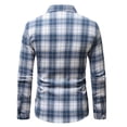 thumbnail image 4 of Yusimy Mens Flannel Shirts Long Sleeve Plaid Button Down Lapel Shirts Soft Breathable Casual Versatile Fall Winter Wear, 4 of 8