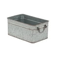 thumbnail image 6 of DecMode Set of 3 Farmhouse Iron Rectangular Planters with Handle, 6 of 9