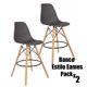 thumbnail image 1 of Set de 2 Bancos Moblüx Deco Estilo Eames Moderno Gris Oscuro, 1 of 2