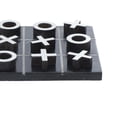 thumbnail image 5 of DecMode 6" x 1" Black Marble Tic Tac Toe Small Game Set with Silver Metal Accents, 1-Piece, 5 of 14