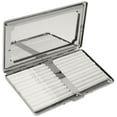 thumbnail image 4 of Set of 2 Metal-Plated 120s Compact Cigarette Case & Personal Mirror (Silver Classic), 4 of 4