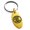 Gold, variant on Stainless Steel Three-Tiered Pine Kamon Crest Engraved Small Oval Charm Keychain Keyring