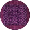 thumbnail image 1 of Ahgly Company Indoor Round Persian Purple Traditional Area Rugs, 4' Round, 1 of 4