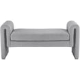 thumbnail image 3 of Meridian Furniture Stylus Grey Fabric Bench, 3 of 7