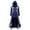 Navy Blue, variant on YUEJUIR Womens Cape Hooded Cardigans Cloak Long Solid Open Front Poncho Outwear(Purple,XL)