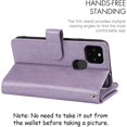 thumbnail image 2 of Wallet Case Compatible with Google Pixel 4a 5G,[6 Card Slots] [Wrist Strap] [Stand Feature] Detachable 2 in 1 Magnetic Zipper Leather Slim Cover Case for Google Pixel 4a 5G,6.2 inch Purple, 2 of 17