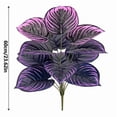 thumbnail image 2 of Artificial Purple Calathea Plant, Home Party Decoration, Purple Leaf Decor Artificial Plant Simulation Pot Bonsai Flower Ornament Hotel Room Desk Decorate((No Flowerpot),23.6"), A, 2 of 7