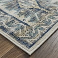 thumbnail image 5 of 2' X 3' Green Blue And Ivory Abstract Power Loom Distressed Stain Resistant Area Rug, 5 of 8