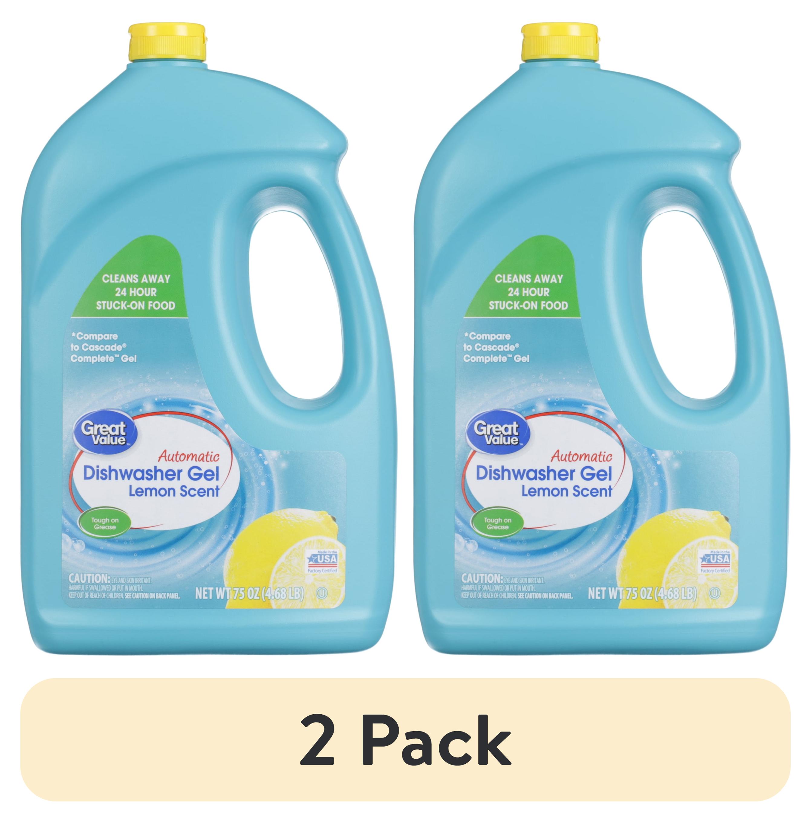 Great Value Automatic Dishwasher Gel, Lemon Scent, 2-Pack photo 1