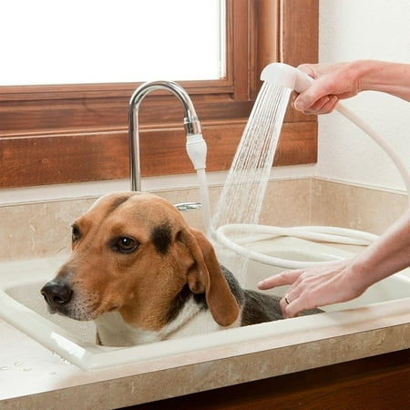 Dog Shower Head Spray Drains Strainer Bath Hose Sink Washing Hair Pet Lave