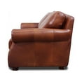 thumbnail image 3 of Bowery Hill Traditional Leather Loveseat with Nailhead Details in Brown, 3 of 6