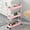 Pink, variant on Slim Storage Cart 3 Tier,Bathroom Organizer Rolling Utility, Mobile Shelving Unit Slide Out for Office, Kitchen, Laundry Room & Narrow Places,White