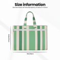 thumbnail image 3 of Handbag File Bag 15×10.6in Large Capacity Double Pocket Designed For Work Travel Travel Shopping Lightgreen Stripe_18292_3, 3 of 8