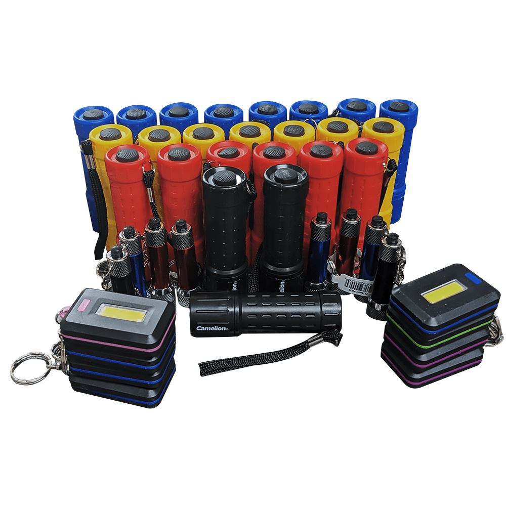 40pc Pocket Size Bulk Flashlight Deal 24 Handheld 9 LED Light, 8