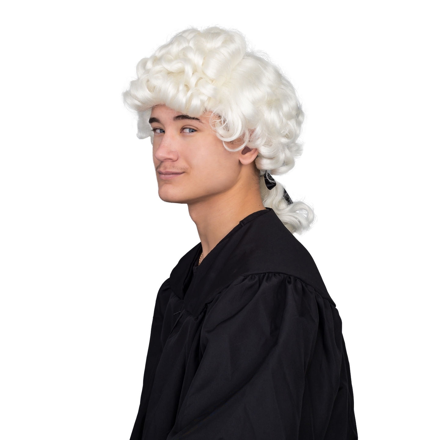 Colonial Man Wig Powder Fancy Dress Up Halloween Costume Accessory 3 COLORS 