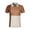 Khaki, variant on Men's Tops New Men's Short Sleeve Fashion Contrast Color Shirt