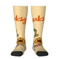thumbnail image 2 of Picia Women Crew Soft Moisture-wicking Socks Gnomes Happy Thanksgiving Pattern Design Cotton Socks, One Size fit All, 2 of 9