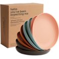 thumbnail image 1 of Deep Dinner Plates Set of 8 - Wheat Straw Plates, Alternative for Plastic Plates, Microwavable, Dishwasher Safe, Unbreakable Dinnerware, Reusable Dinner Plates (Oasis 9"), 1 of 8