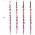 thumbnail image 3 of Wisteria Hanging Flowers, Artificial Flowers 40 Branches Wisteria Vine Purple Silk Garlands Flowers for Wedding Arch Home Garden Outdoor Ceremony Decor, 3 of 5