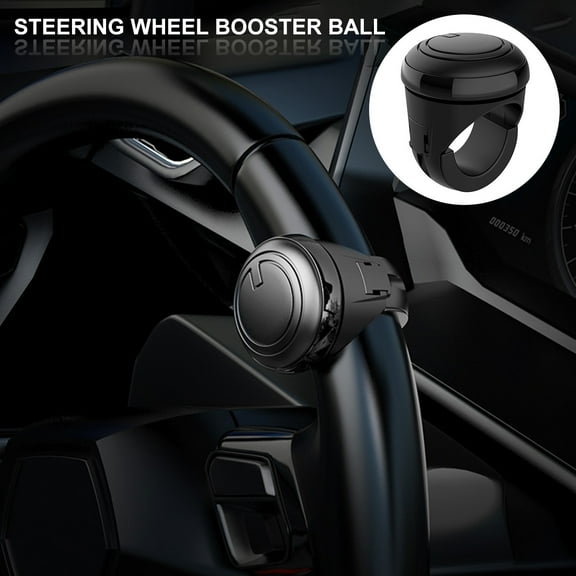kitwin Steering Wheel Spinner Knob Universal Steering Wheel Booster Spinner Knob 360° Rotation Car Turning Steering Wheel Power Handle Ball Shaped for Cars Trucks SUVs Black