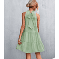 thumbnail image 3 of Womens Summer Dress Sleeveless Halter Neck Flowy Mini Sundress Casual Babydoll Spring Beach Vacation Clothes, 3 of 6