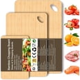 thumbnail image 2 of KALOMB-Bamboo Cutting Board Set of 3, Wooden Cutting Boards for Kitchen,Natural Large Small Wood Kitchen Tray for Raw Meat Fruit Cheese Bamboo Work Surface Accessories for Butcher, 2 of 3