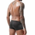 thumbnail image 3 of ZVNAΖH Mens Swim Boxer Briefs, Mens Summer Drawstring Waist Solid Color Swim Shorts, 3 of 8