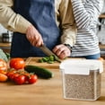 thumbnail image 4 of Plastic Cereal Storage Containers with Lids | Food Pantry Organizer Set | Reusable Kitchen Canisters for Rice, Beans & Grains | 3 Sizes, 4 of 5