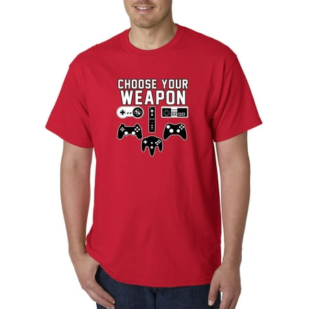 Trendy USA 1204 - Unisex T-Shirt Choose Your Weapon Gaming Console Controllers 4XL