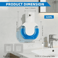 thumbnail image 3 of Automatic Soap Dispenser Touchless,Rechargeable Foaming Soap Dispenser,15oz/420ml Smart Hand Soap Dispensers,4-Level Adjustable,Wall Mount for Bathroom Kitchen Dish Soap,Hands-Free, 3 of 8
