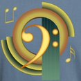thumbnail image 3 of CafePress - Bass Clef Deco T Shirt - Mens Comfort Colors® Shirt, 3 of 5