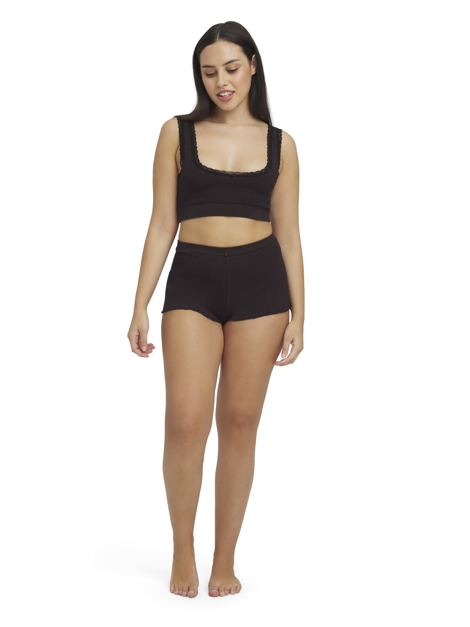 Mills by Millie Bobby Brown Women's Pointelle Scoop Bralette, Sizes XS-XXXL