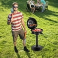 thumbnail image 6 of Electric BBQ Grill with Stand, Portable Double Layer 1600W Indoor/Outdoor Grill, Black, 6 of 8