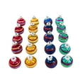 thumbnail image 2 of Christopher Radko Company Translucent Striped Rounds S/20 - 20 Ornaments 1.25 Inch, Glass - Ornament Christmas Retro 1905588, 2 of 3